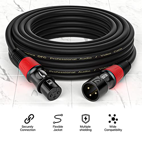EBXYA 10 ft 4-Pack XLR Male to Female Microphone Cable - Balanced Shielded Speaker Cable - Image 2