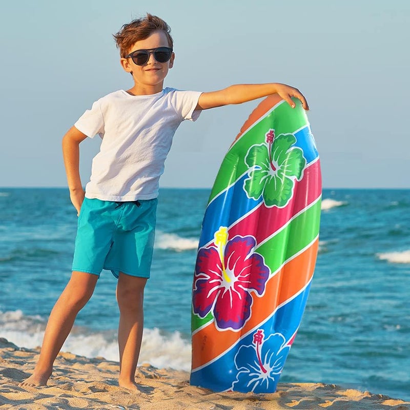 Art Creativity Luau Surfboard Inflate, Inflatable Surfboard for Beach, Tropical and Luau Party Decorations, Inflatable Pool Toy for Kids and Adults, Beach Party Inflate - Image 3