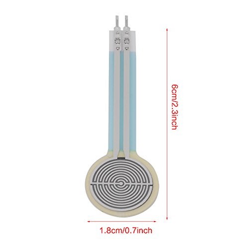 Walfront Thin Film Pressure Sensor Type Pressure Transducer Force Sensing Resistor Force Sensitive Resistor Long Tail 0-10kg for 1.27cm / 0.5" Diameter - Image 2