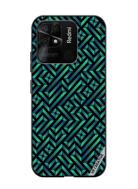 Protective Case Cover For Xiaomi Redmi 10C Geometric Pattern Design Multicolour