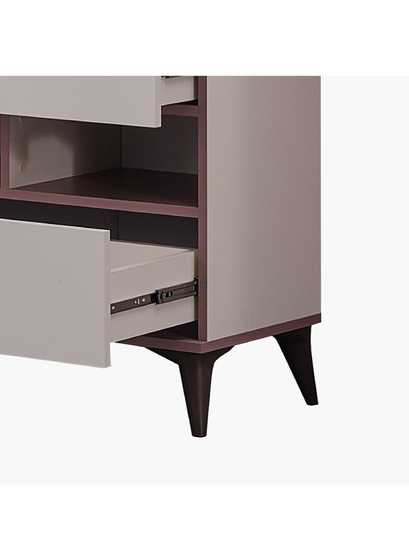 Home Box - Maybelle 2-Piece 2-Drawer Dresser and Mirror Set with Open Shelves 85 x 80.1 x 41 cm - Image 1