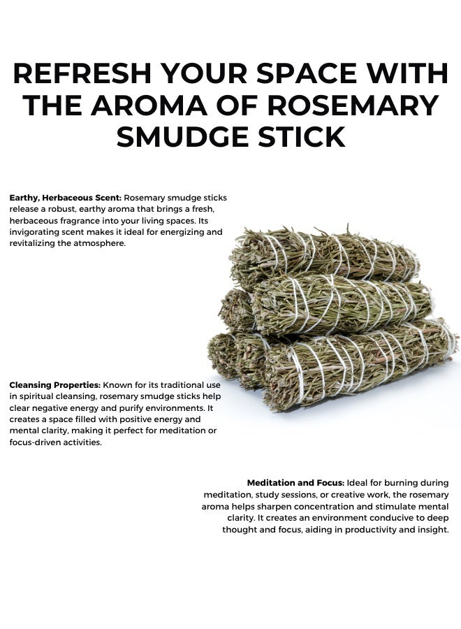 AWAFI MILL Rosemary Smudge Stick - Pack of 3 Stick - Image 3