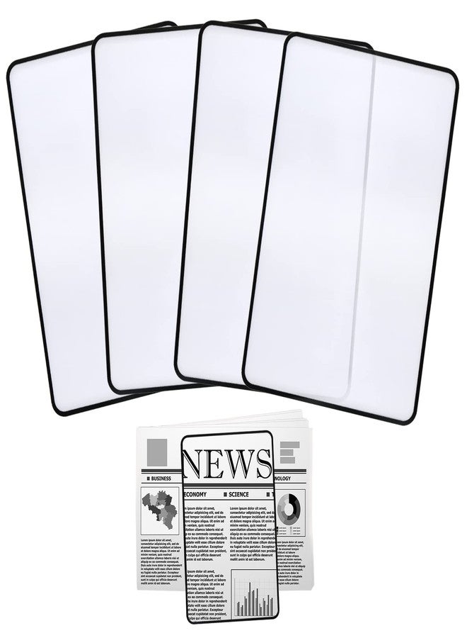 HOYDATE 4Pcs Page Magnifying Sheet 3X Lightweight Optical Plastic Fresnel Lens Bookmark Flat Magnifier for The Elderly and People with Low Vision Reading Small Prints, Maps and Books - Image 1