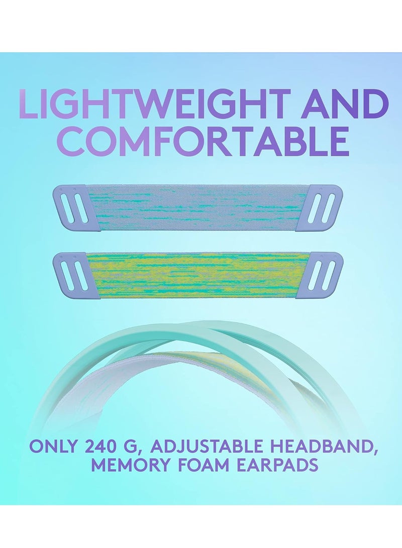 TECH G335 Wired Gaming Headset, with Microphone, 3.5mm Audio Jack, Comfortable Memory Foam Earpads, Lightweight, Compatible with PC, PlayStation, Xbox, Nintendo Switch - Mint - Image 2