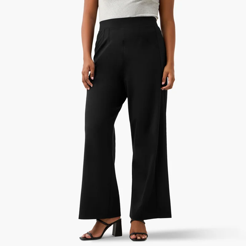 Ulla Popken Plus Size Ulla Popken Wide Leg Pants