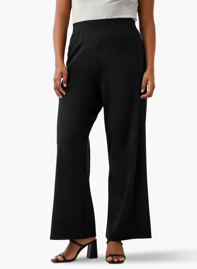 Ulla Popken Plus Size Ulla Popken Wide Leg Pants