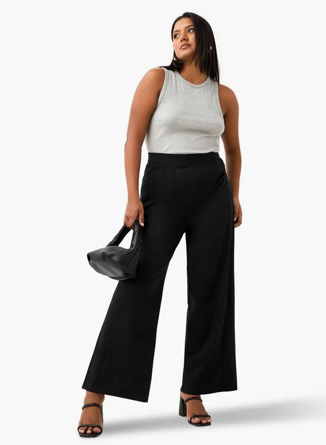 Ulla Popken Plus Size Ulla Popken Wide Leg Pants