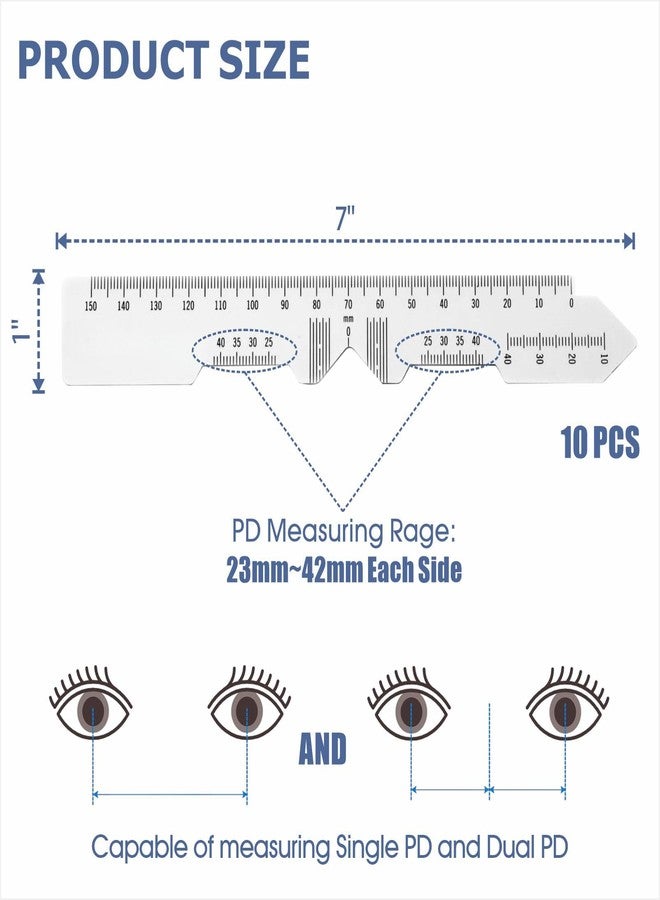MUROCEA PD Ruler - Pupillary Distance Ruler for Prescription Eyeglasses, Pupil Measurement Tool, Eye Ophthalmic Measuring Tool (2) - Image 2