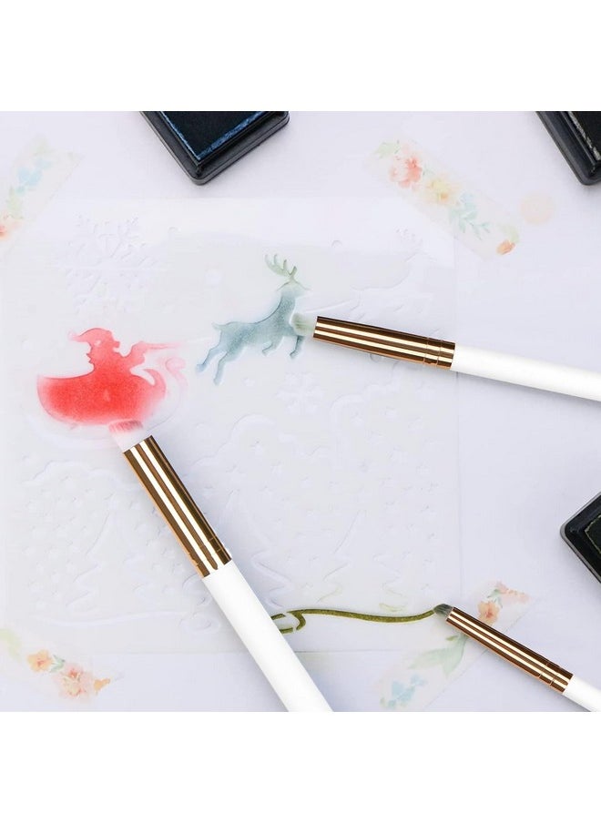 UNIMEIX - Mini Blending Brushes For Card Making, Dry Miniature Painting Set Background Blender Paint Brushes Small Detailed Paint Brushes (12) - Image 1