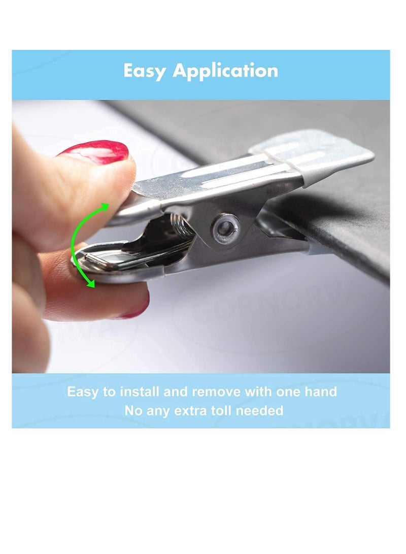 Excefore 30 PCS Swimming Pool Above Ground Winter Cover Clips Secure Your Attaches to Top Rail Wind Guard Multifunctional Metal Towel Spring Clamps - Image 2