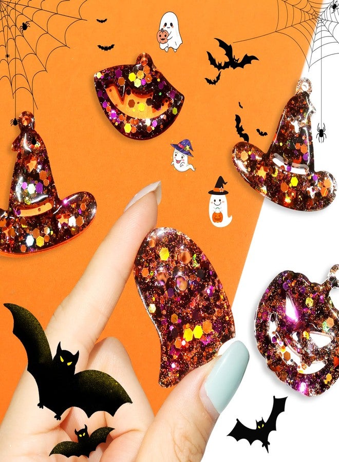 Renfio Orange Purple Black Chunky Glitter,Mixed Holographic Glitter for Helloween,1.76oz/50g Iridescent Hexagon Sequin for Snowglobe Tumbler,Resin,Craft,Nail,Face,Hair,Festival Decor,Ornament - Image 4