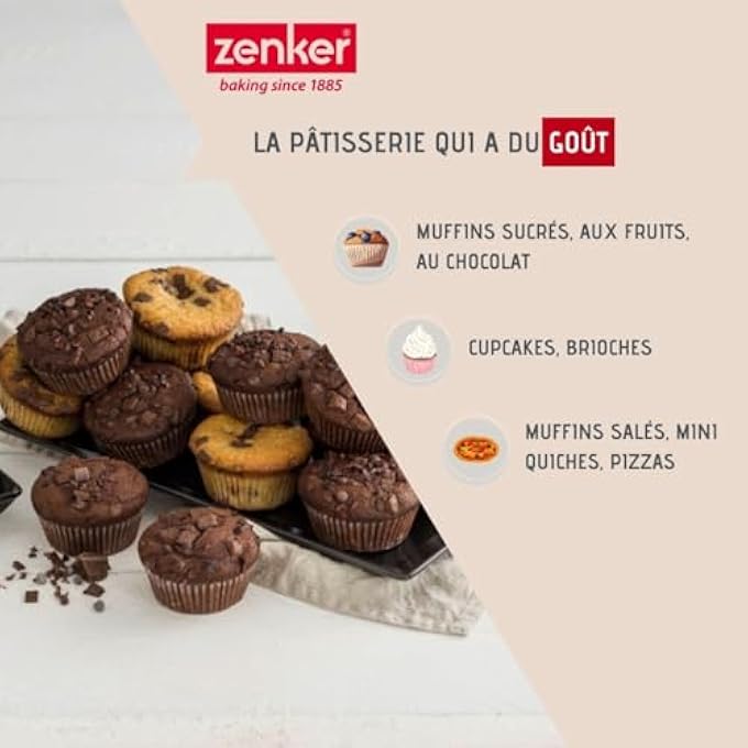 Zenker 12 Cup Muffin Tin Black - Image 4