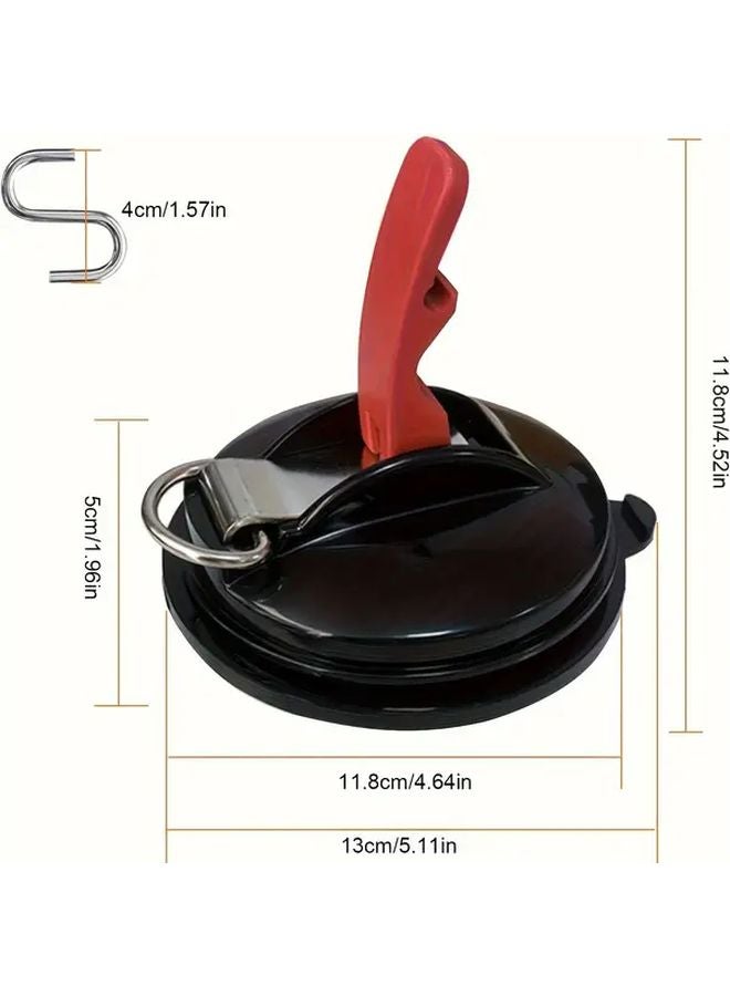 2 Pack Black Heavy Duty Suction Cup Hooks Strong Adhesion for Car RV Boat Window - Image 4