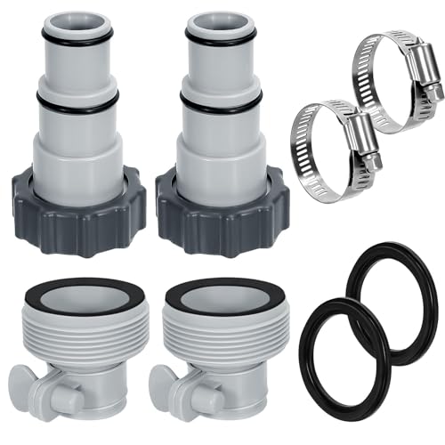 Svepndic Svepndic Pool Hose Adapter Kit,2 Types Pool Pump Hose Connector for 1.5 & 1.25 In Hoses,Hose Conversion Adapters with  - Image 2