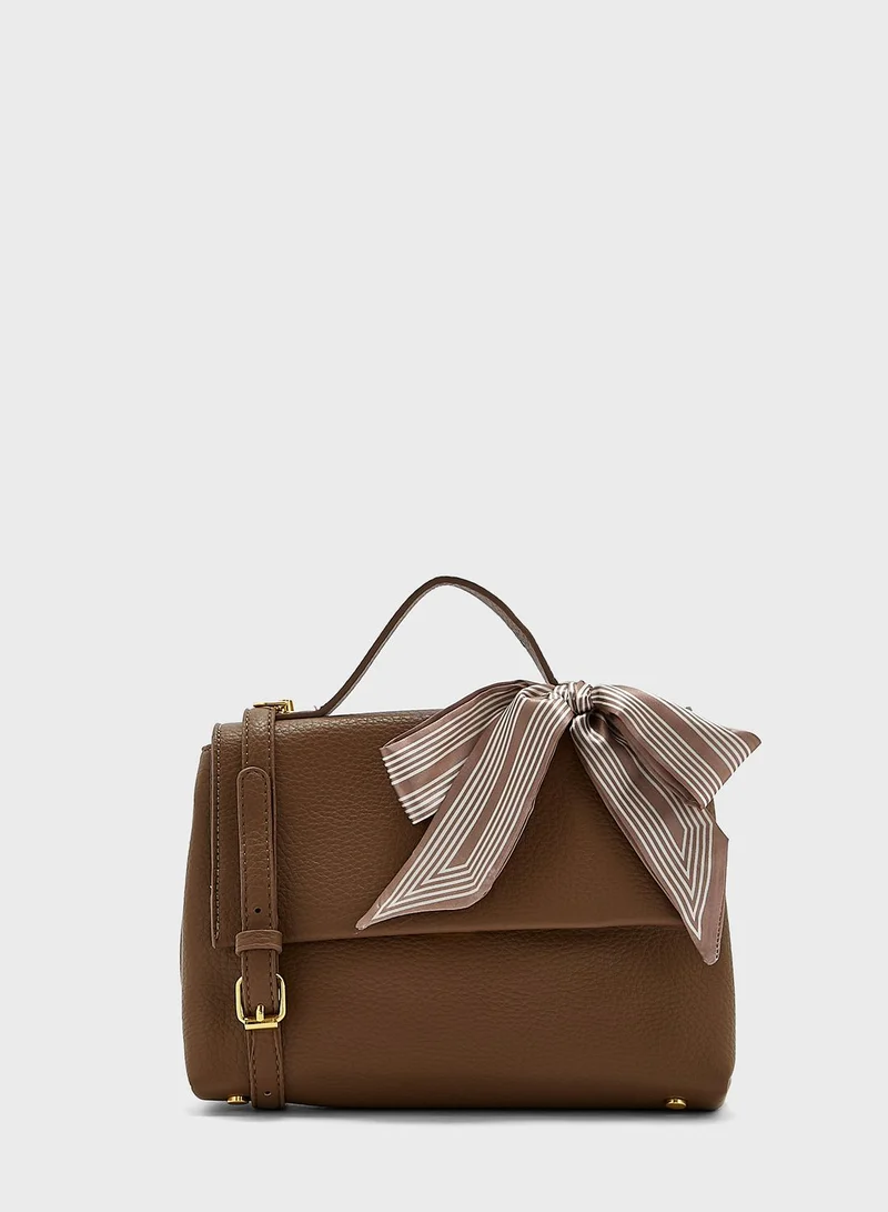 ELLA Minimalist Scarf Strap Satchel Bag