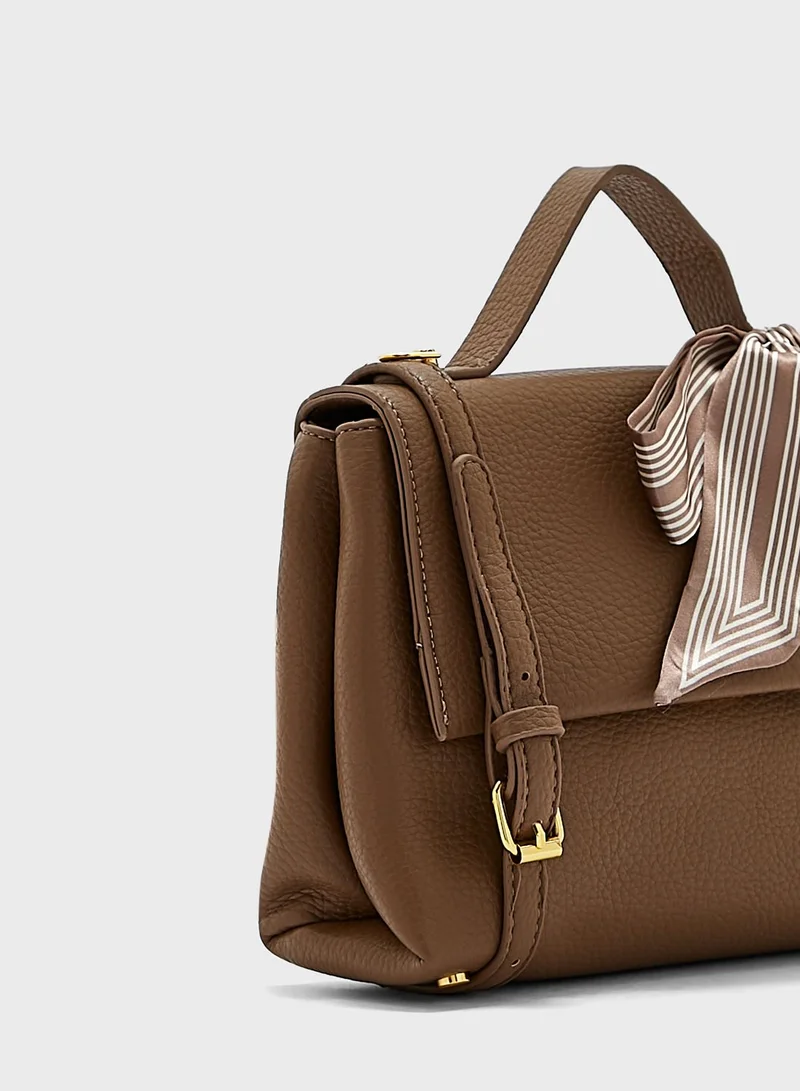ELLA Minimalist Scarf Strap Satchel Bag