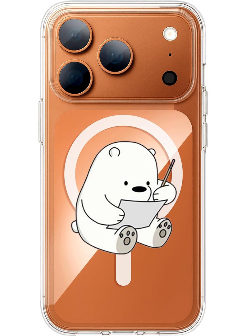 Theodor Magnetic Case for Apple iPhone 17 Pro Max Compatible with MagSafe Wireless Charging, Shockproof Phone Bumper Cover - Paw - White - Image 1