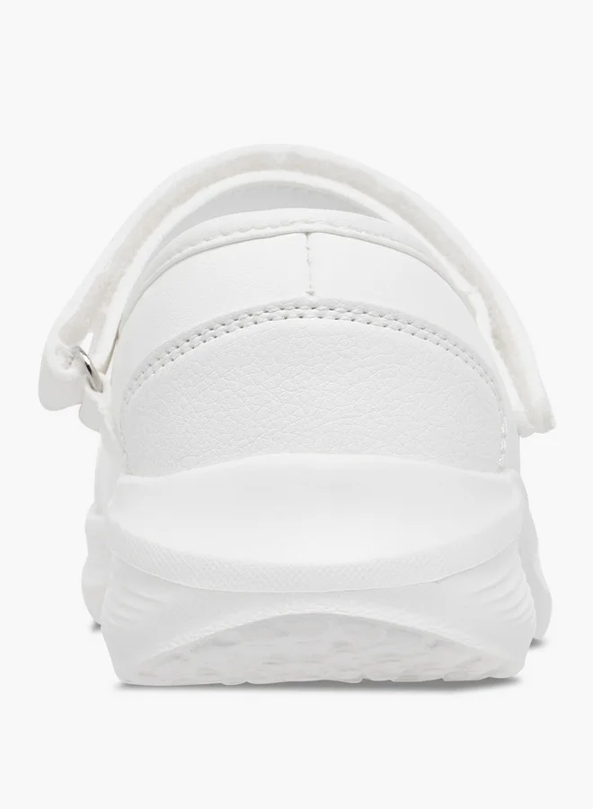 Dash Girls Solid School Shoes with Hook and Loop Closure