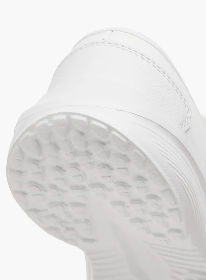 Dash Girls Solid School Shoes with Hook and Loop Closure
