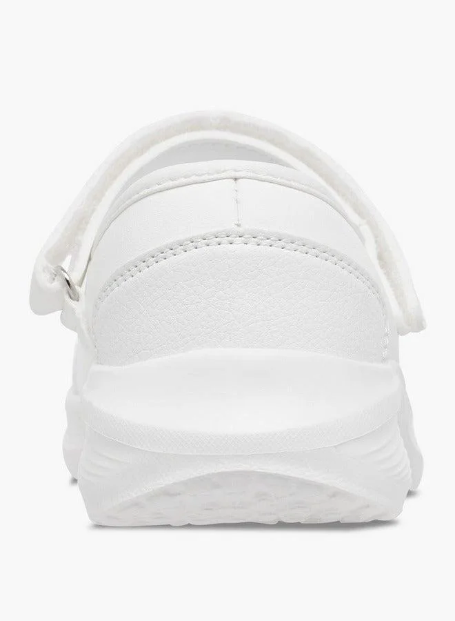 داش حذاء مدرسي بناتي بلون سادة مع إغلاق بشريط لاصق