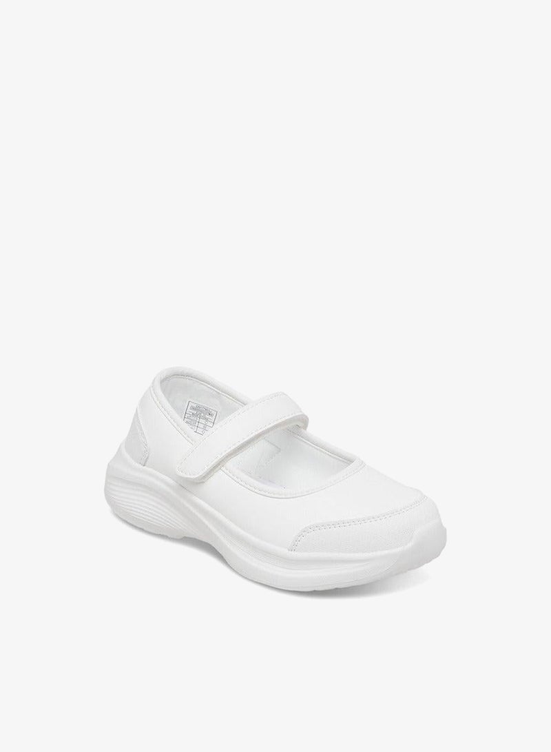 Dash Girls Solid School Shoes with Hook and Loop Closure - Image 1