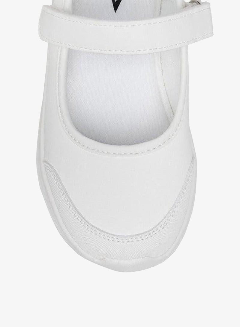 Dash Girls Solid School Shoes with Hook and Loop Closure - Image 4