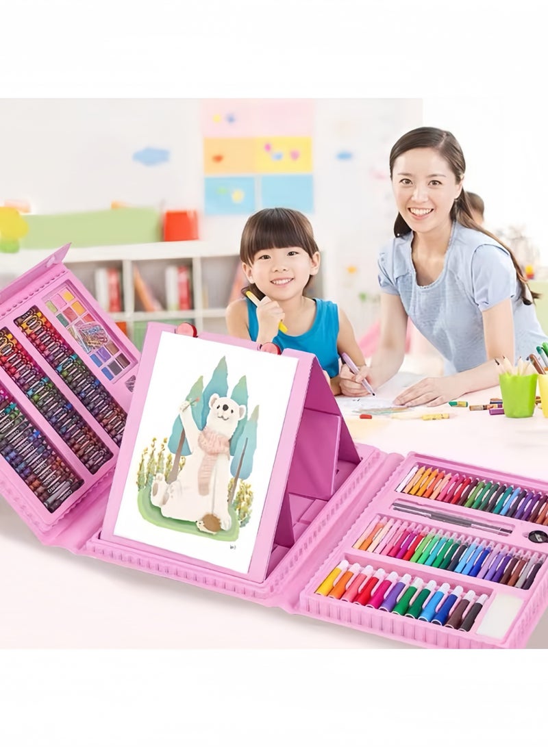 208pcs Professional Art Supplies - Oil Pastels, Colored Pencils, Markers, Drawing Tools in Ergonomic Holder Box for Young Artists, Creative Playset with Vibrant Colors, Art Supplies for Beginners|Vibrant Art Supplies|Durable Art Materials, Art Supplies for Beginners - Image 5