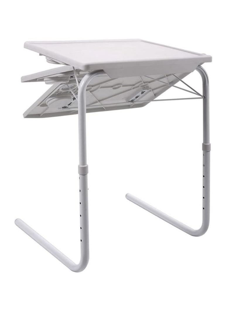 Table Mate, Multifunction TV Tray Table, Foldable TV Tray on Bed and Sofa, Comfortable Folding Table, with 6 Height and 4 Tilt Degree Adjustments,55-73CM