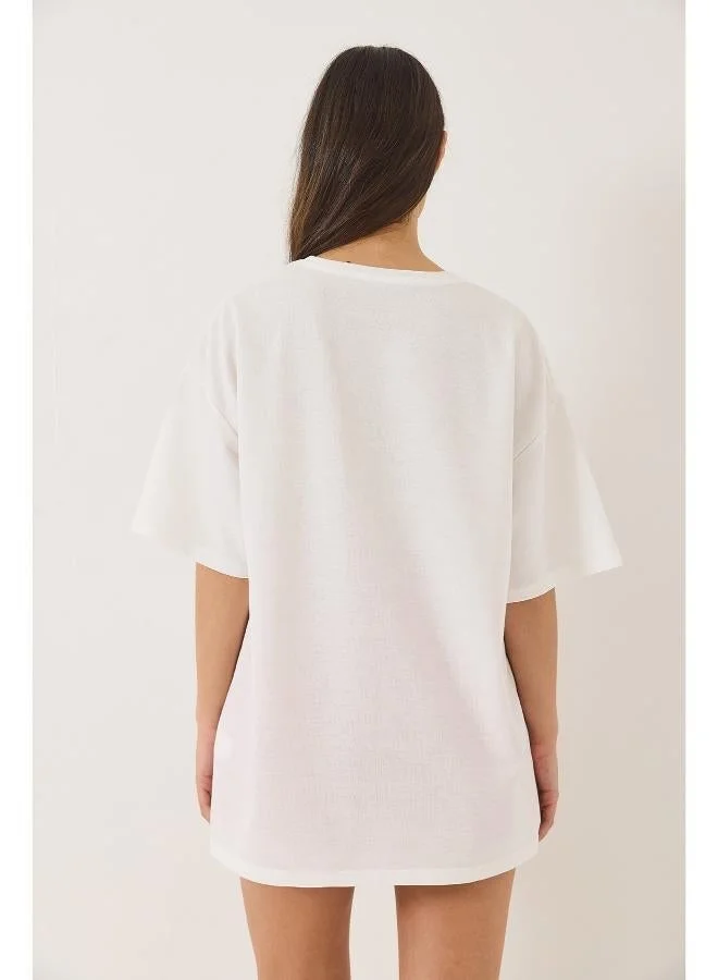 Ginger Crew Neck Cherry Print T-shirt