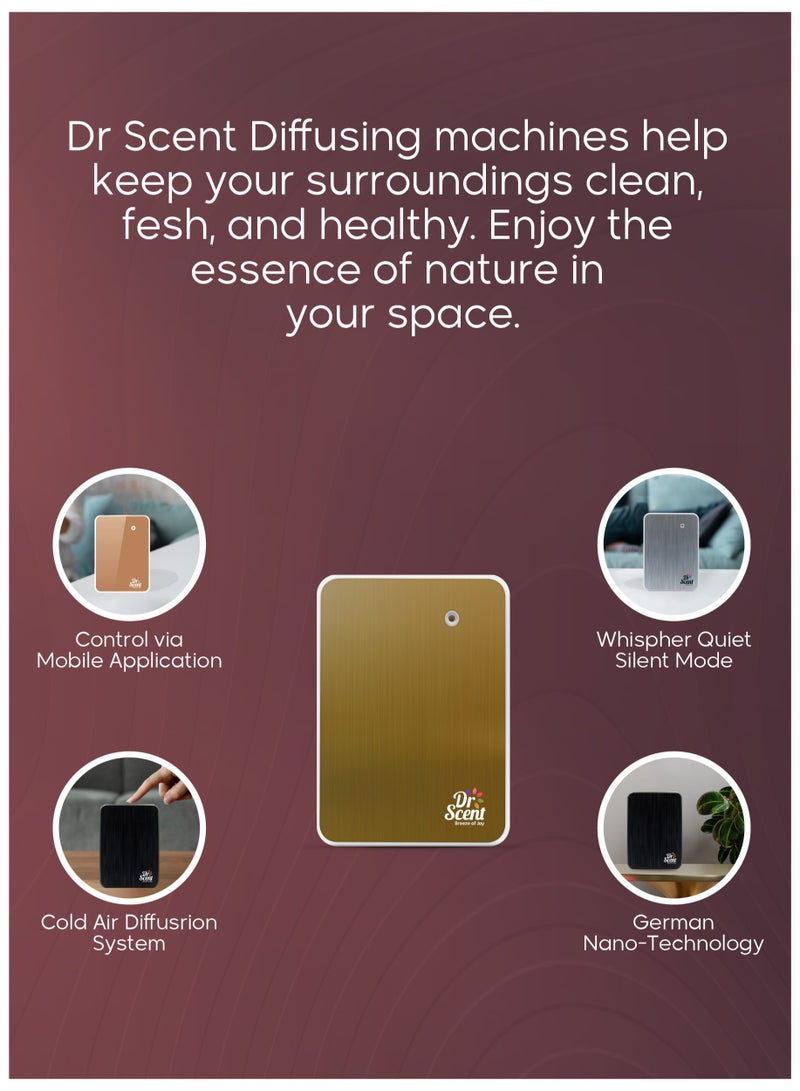 Dr Scent Essential Oil Smart Scent Diffuser Machine (Gold) - Image 5