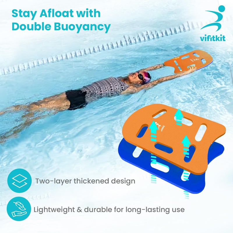 Vifitkit VFK by Xtrim 25mm Extra Thick Swimming Kick Board, Swimming Floater for Adults & Kids, Kickboard Swimming for Beginners Training, Swimming Float Pad with All Holding Angles, Swimming Equipment - Image 4