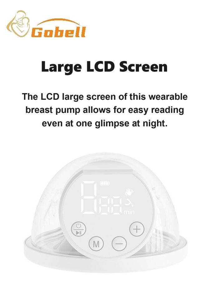 جوبل قطعتان من مضخة شفط الحليب القابلة للارتداء بتصميم خالٍ من الألم الكل في واحد مع أكياس تخزين الحليب - Image 4