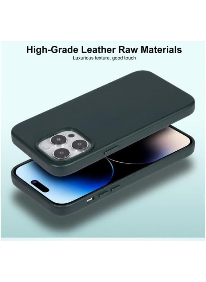 erorex Iphone 15 Pro Max Leather Case With Mag Safe Protective Cover Hard Pc Leather Magnetic Shockproof Cases Military Grade Anti Drop For Iphone 15 Pro Max Phone Case Blue  - Image 4