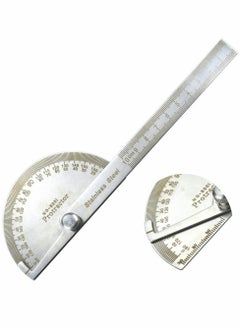 Generic Stainless Steel Angle Protractor 180 Degree Goniometer Tool for Carpentry and Painting (10 cm/ 3.94 Inch)  - Image 1