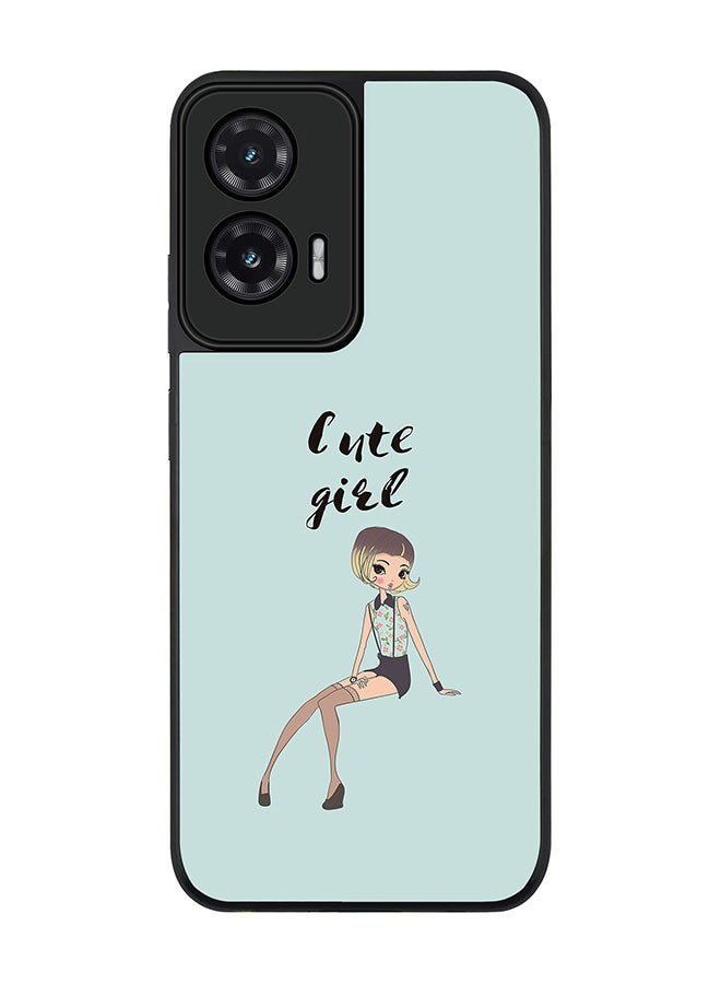 Stylizedd For Motorola Moto G35 Case,Slim fit Camera Protection, Shockproof Thin Phone cover  - Shy Cute Girl