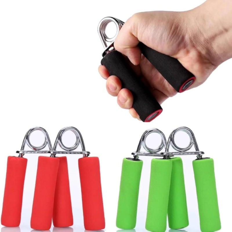 Premium 2 Pcs Foam Grip Hand Forearm Wrist Finger Strength Training for Fitness Gym green,red,orange,black,blue
