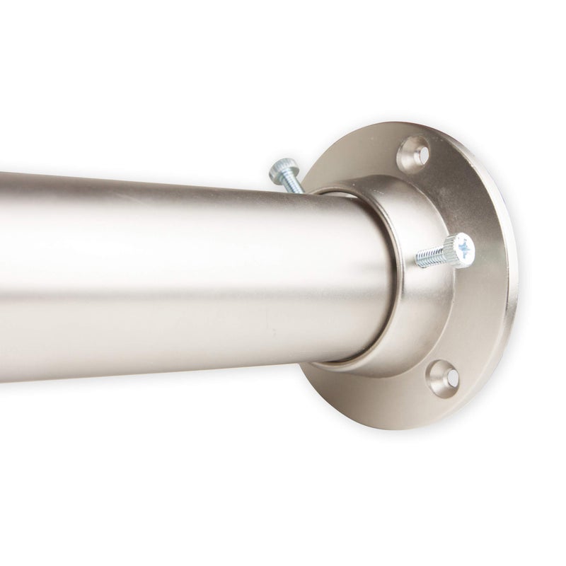 Rod Desyne Rod Desyne C1945DP150485 15 Premium Heavy Duty Adjustable Closet Rod with Socket Set 48 x 84 Satin Nickel 