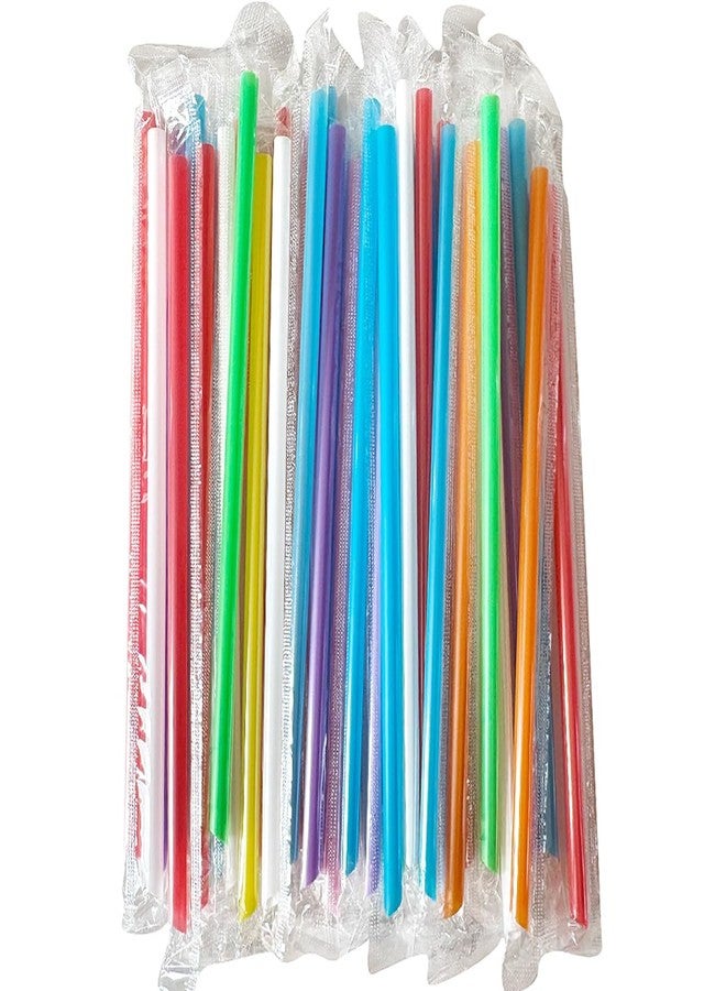 YAOSHENG Disposable Plastic Drinking Straws, 7.48 inch Length, Multi-Color,Daily beverage straws Individually Wrapped (200, color) - Image 1