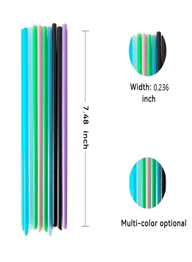 YAOSHENG Disposable Plastic Drinking Straws, 7.48 inch Length, Multi-Color,Daily beverage straws Individually Wrapped (200, color) - Image 2