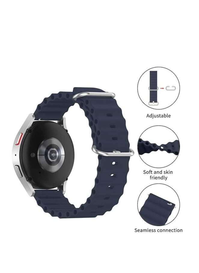 ten.tech - Ocean Silicone Band 22mm Compatible with Huawei Watch /GT2 / GT2 PRO / GT Runner / GT3 / GT3 Pro / GT4 / GT4 Pro / GT1 Size 46mm, by Ten Tech – Midnight - Image 1