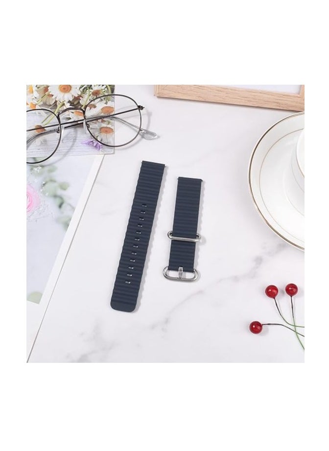 ten.tech - Ocean Silicone Band 22mm Compatible with Huawei Watch /GT2 / GT2 PRO / GT Runner / GT3 / GT3 Pro / GT4 / GT4 Pro / GT1 Size 46mm, by Ten Tech – Midnight - Image 1