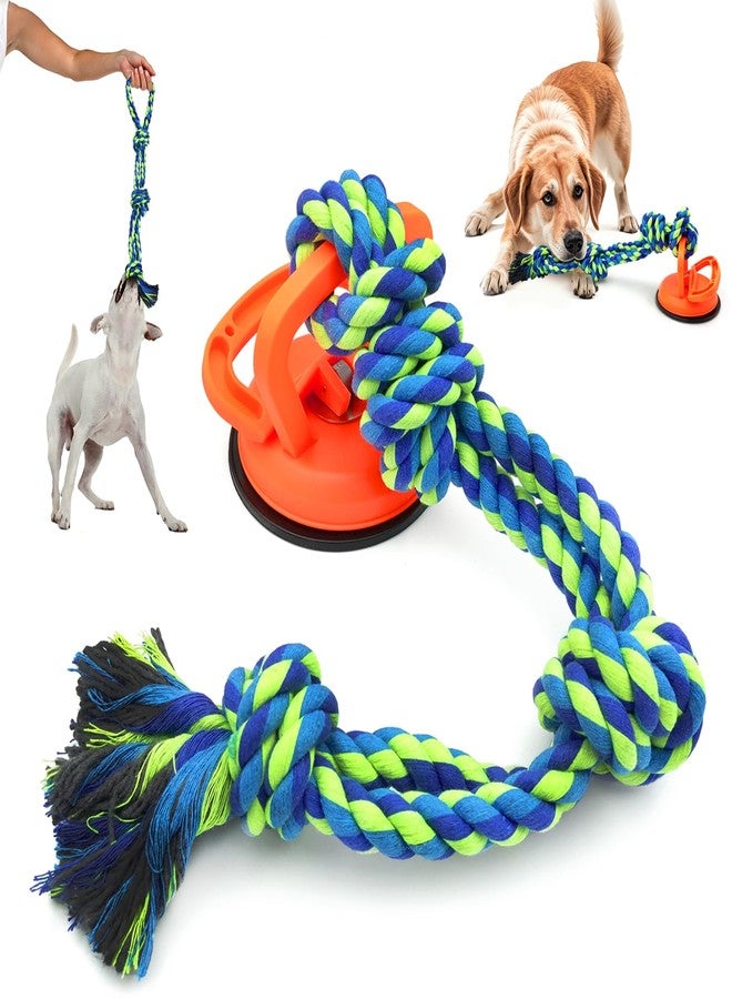 Tug of War Dog Rope Toy with Suction Cup for Small Medium Dogs - Image 1