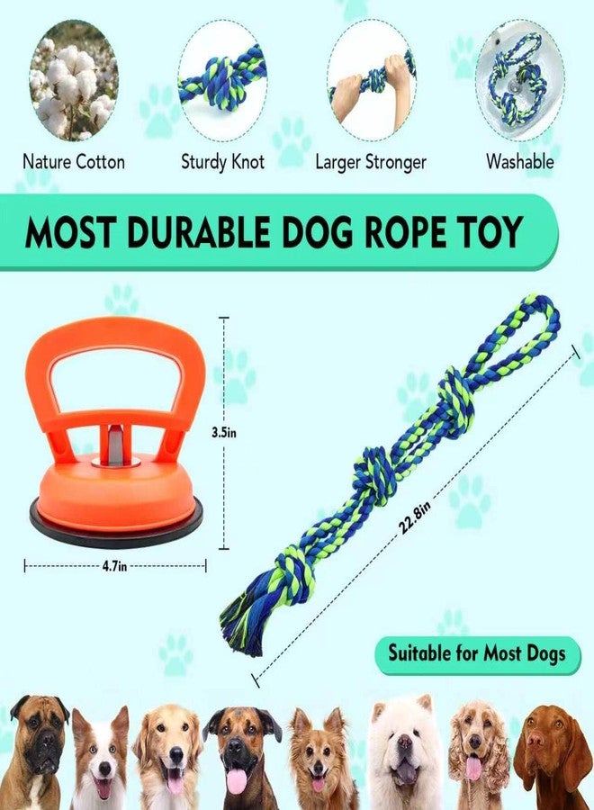 Tug of War Dog Rope Toy with Suction Cup for Small Medium Dogs - Image 2