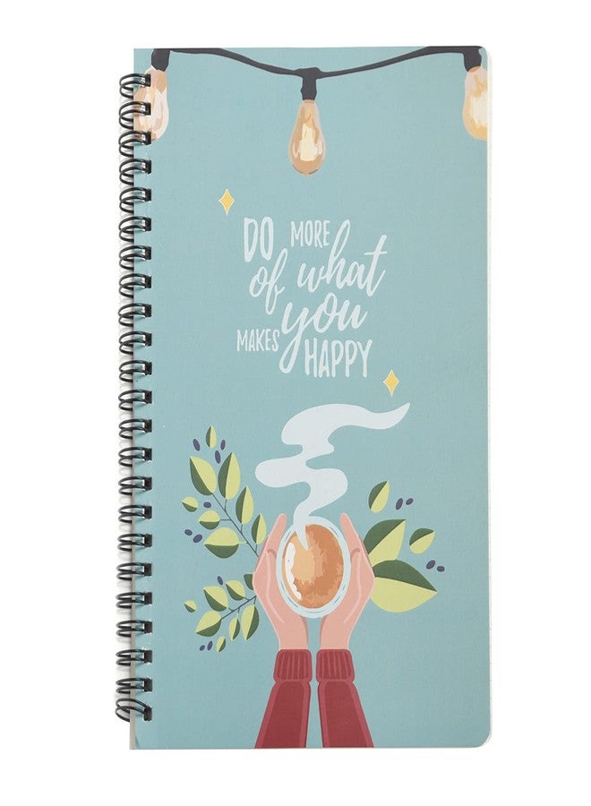 Papboo A5 Handy, DO More, Easy to Carry Spiral Wiro Notebook : 100 GSM Natural Shade Paper, Dot Grid, 120 Pages, Journal, Diary, Gift - Image 1