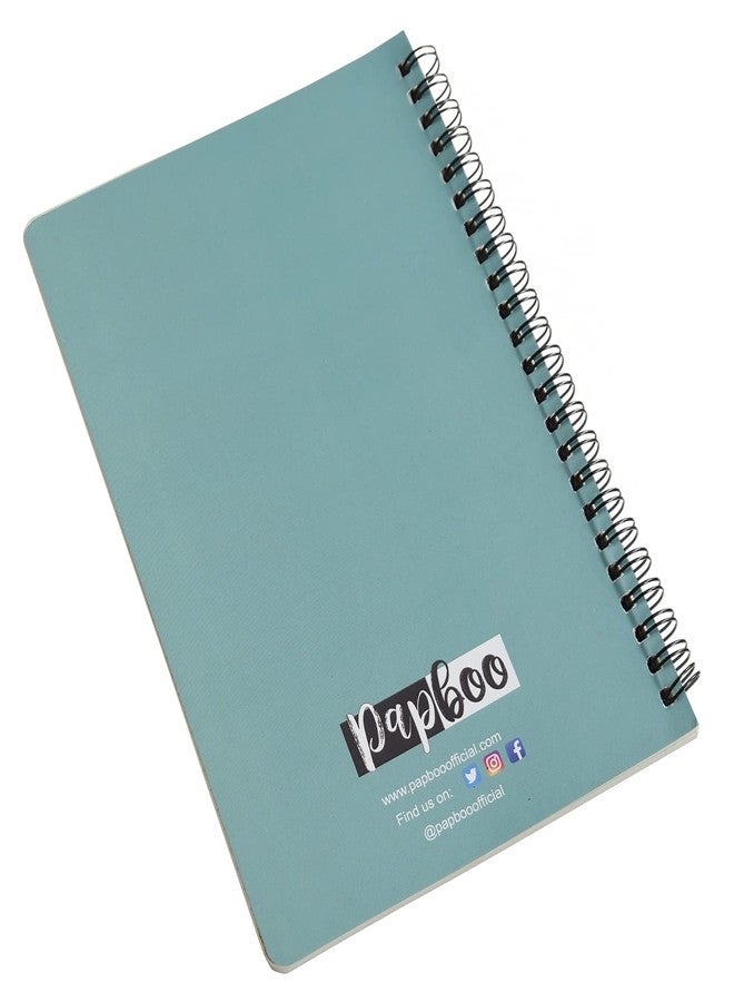 Papboo A5 Handy, DO More, Easy to Carry Spiral Wiro Notebook : 100 GSM Natural Shade Paper, Dot Grid, 120 Pages, Journal, Diary, Gift - Image 3