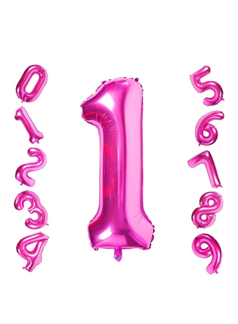 Party Time 40 Inch Birthday Foil Balloon Party Decorations Pink - Image 1