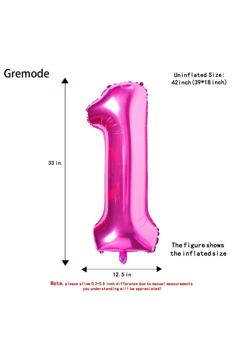 Party Time 40 Inch Birthday Foil Balloon Party Decorations Pink - Image 3