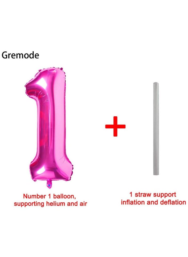 Party Time 40 Inch Birthday Foil Balloon Party Decorations Pink - Image 2