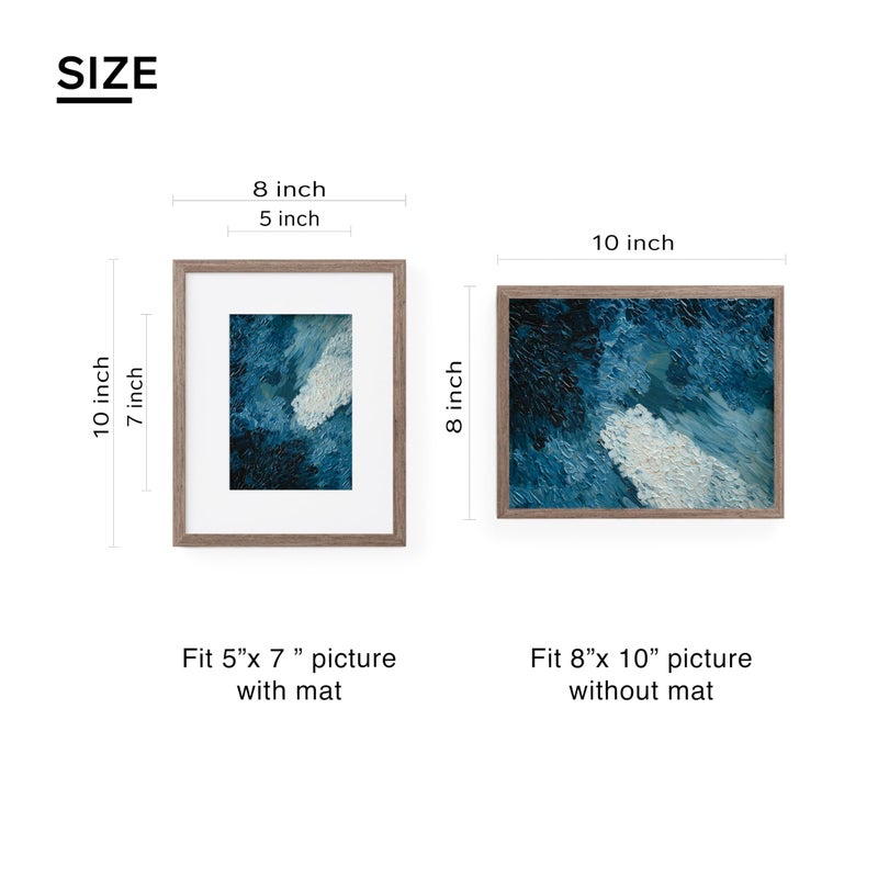 TONES FRAME DESIGN 8x10 Picture Frame  8x10 Frame Matted to 5x7  Wood Veneer Finish 8 x 10 Photo Frame with Mat Plexiglass & Stand for Tabletop & Wall Display  Dark Oak  1 Pack - Image 2