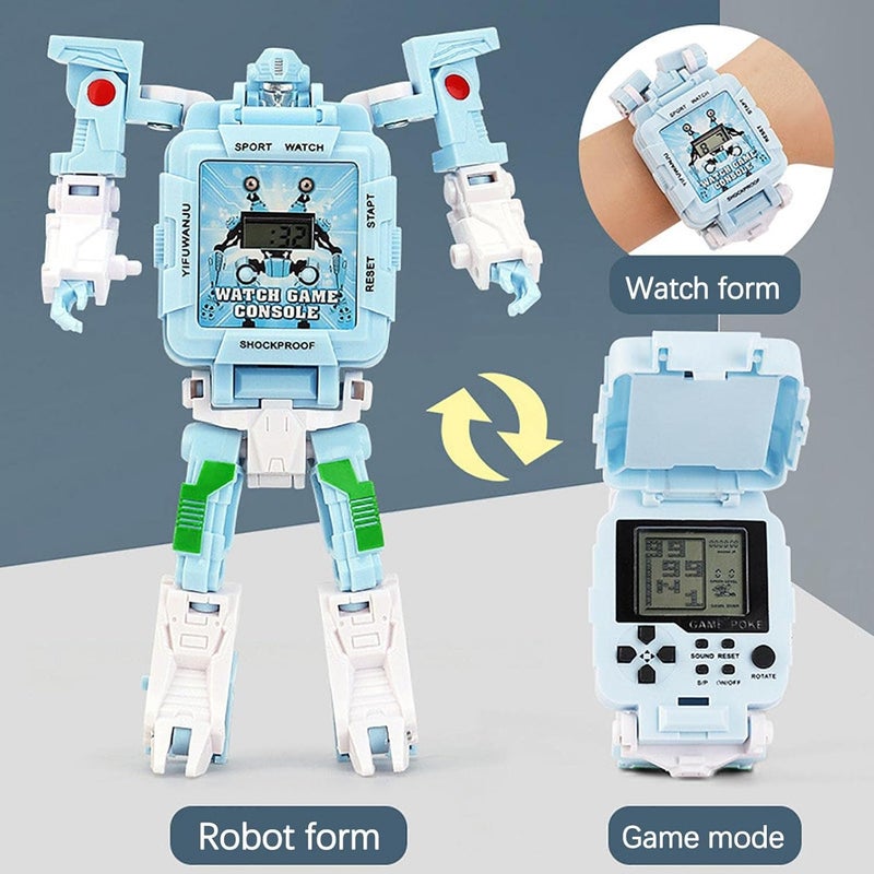 klarako Transformers Gaming Robot WatchWearable Deformable Robot Watch Toy, Deformable Gaming Robot Watch Toy, Christmas Interesting Learning Toy for Kids - Image 3